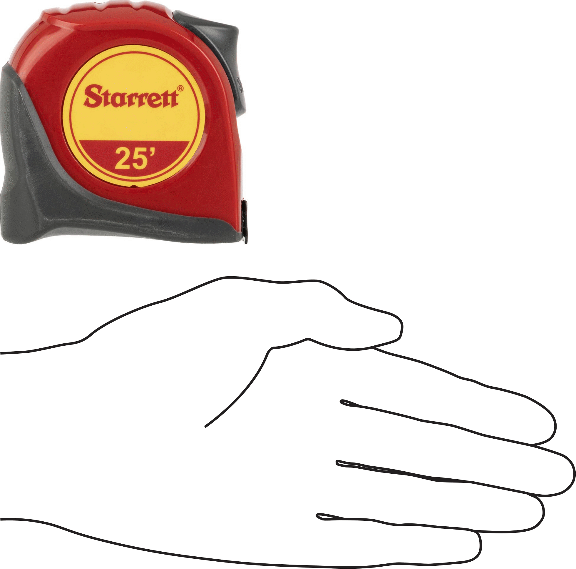 Kalibrasyon Sertifikalı Starrett Şerit Metre, Starrett Model Numarası Ktx1-25-N/SLC, 25 Fit Uzunluk
