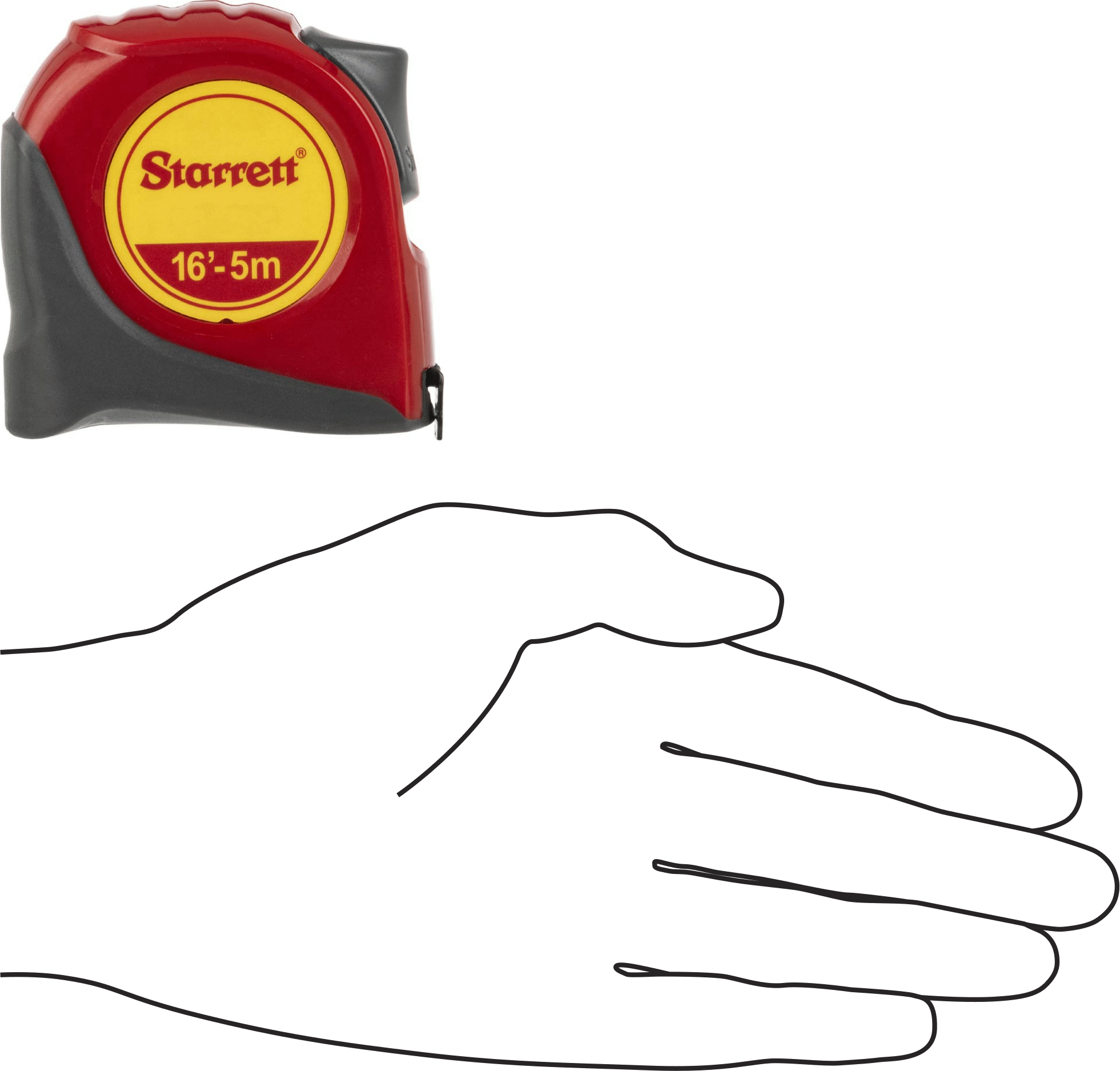Kalibrasyon Sertifikalı Starrett Şerit Metre, Starrett Model Numarası Ktx34-16mE-N/SLC, 16 fit/5 m uzunluğunda