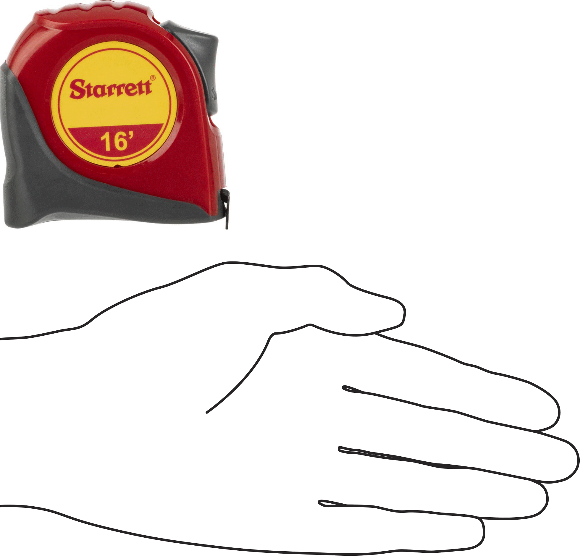 Kalibrasyon Sertifikalı Starrett Şerit Metre, Starrett Model Numarası Ktx1-16-N/SLC, 16 Fit Uzunluk