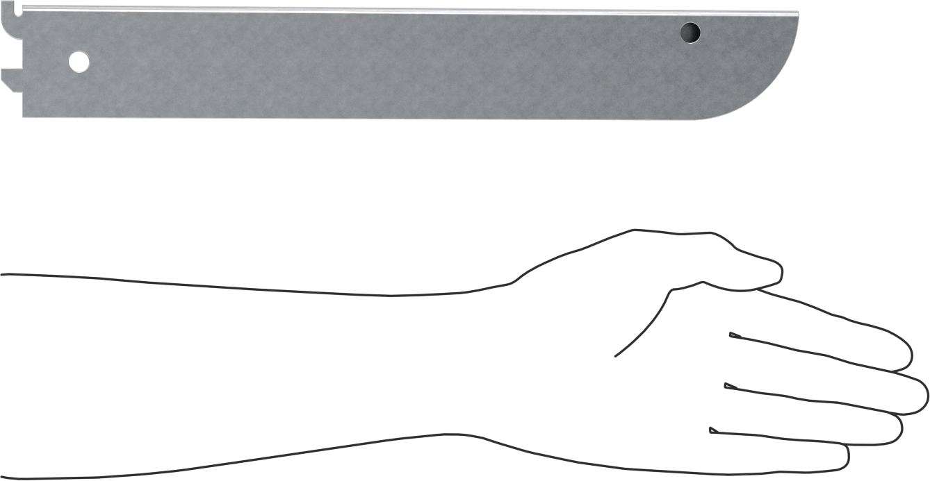 14-3/8" Derin Hızlı Montaj Raf Braketi