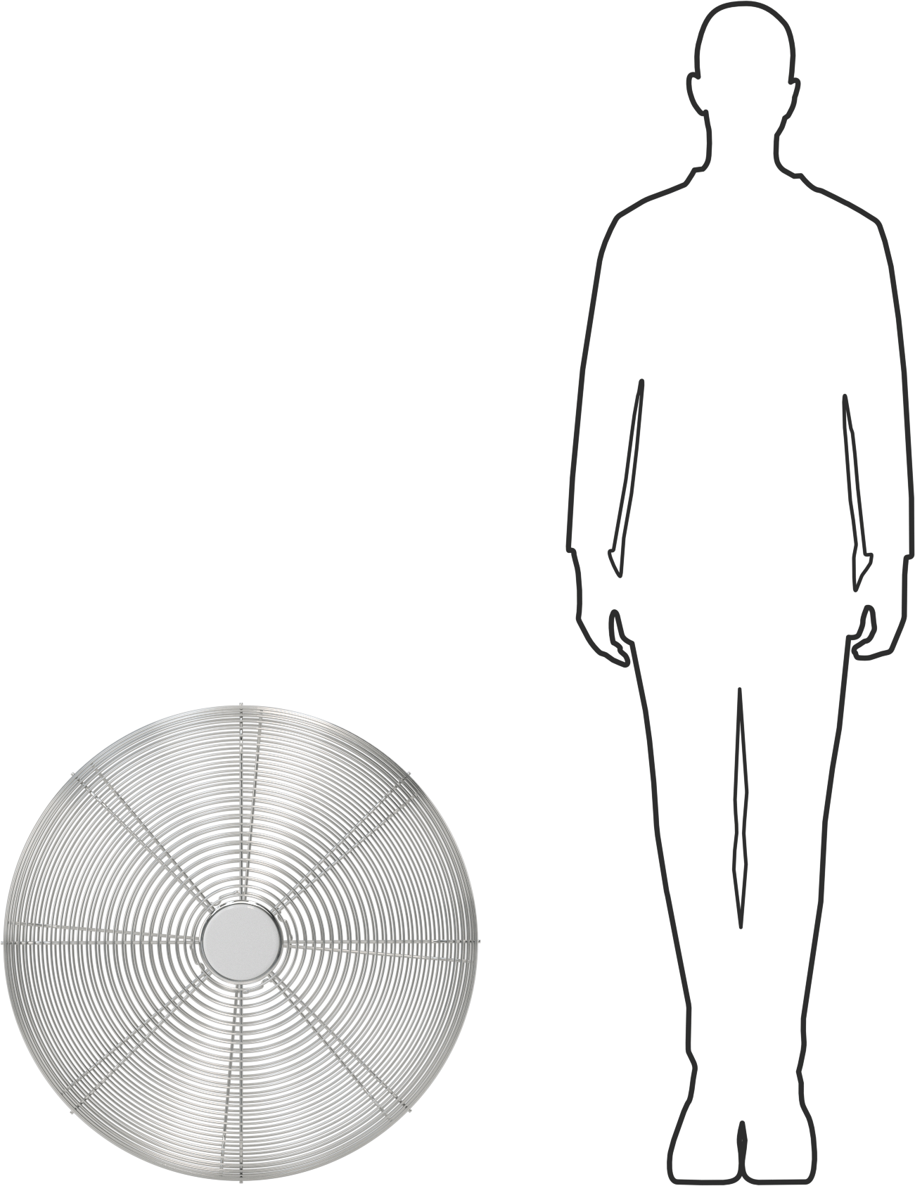 Fan Koruyucu, 24" bıçak çapı için