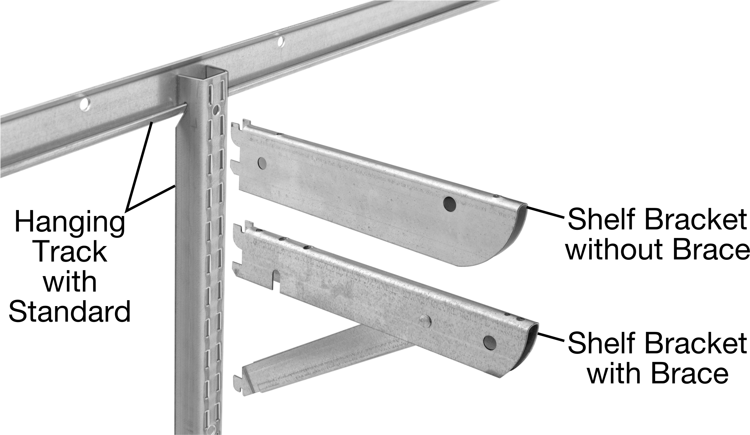 Hızlı Montajlı Asma Braketi, 3“ Yükseklik x 2-1/2” Genişlik x 1-3/8" Derinlik
