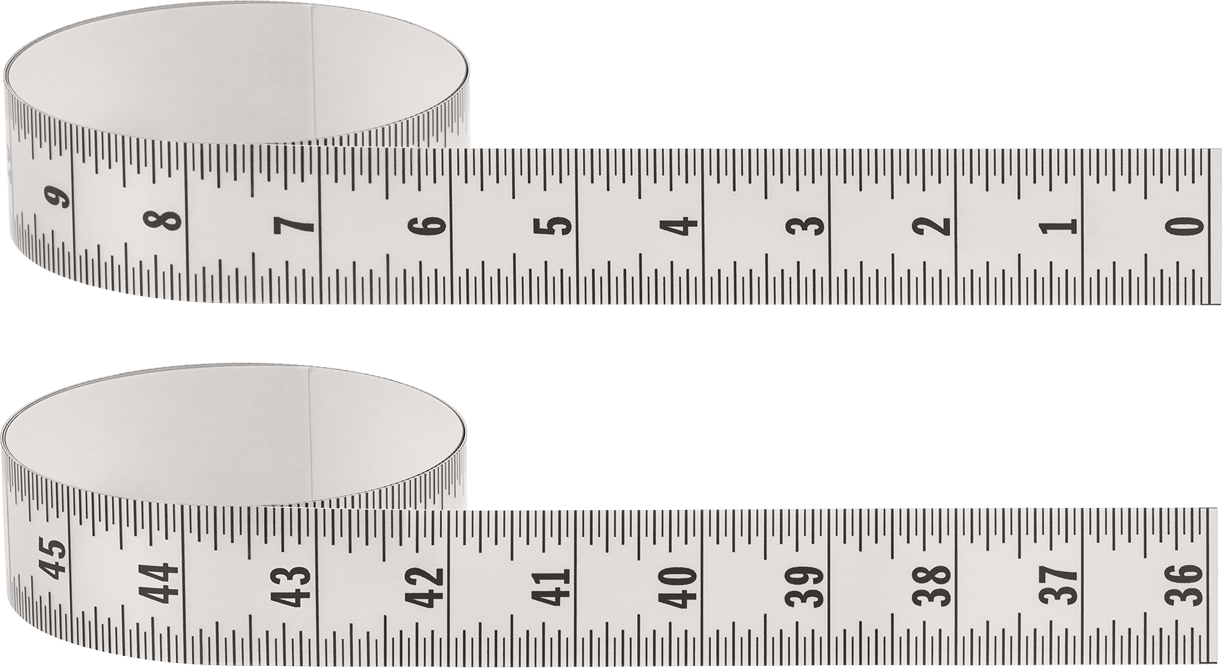 Yapışkan Arka Yüzlü Plastik Dikey Cetvel, Aşağıdan Yukarıya Okur, 6 ft. Uzunluk, 16'lık Ölçekler, 1-1/4" Genişlik, Şeffaf