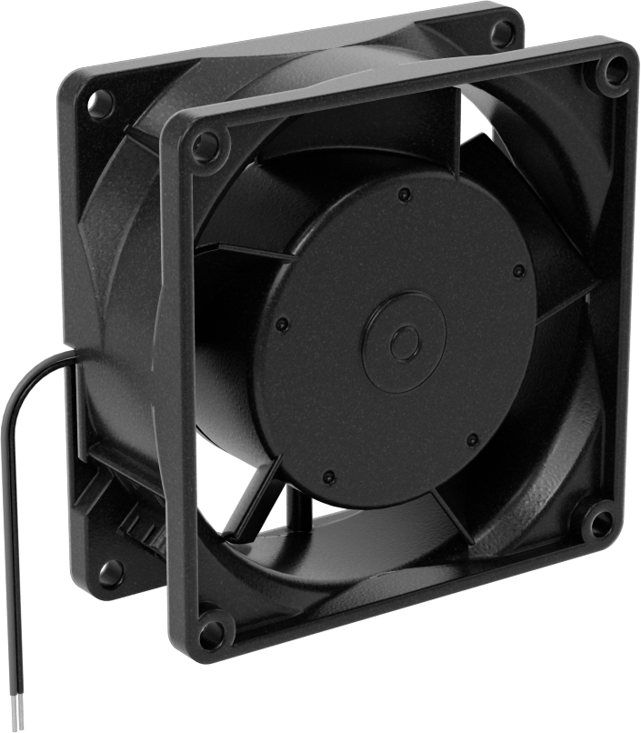 Düşük Gerilim Ekipman Soğutma Fanı, 12 V DC, Kablolu, 3,15“ Kare x 1,26” Derinlik Toplam, 31 CFM