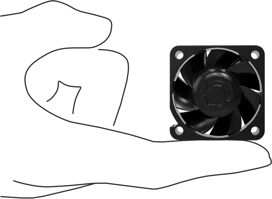 Düşük Gerilim Ekipman Soğutma Fanı, 12 V DC, Kablolu, 1,57 inç Kare x 1,11 inç Derinlik Toplam, 22 CFM