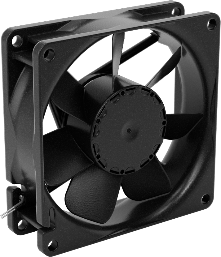 Düşük Gerilim Ekipman Soğutma Fanı, 12 V DC, Kablolu, 3,15 inç Kare x 1 inç Derinlik Toplam, 46 CFM