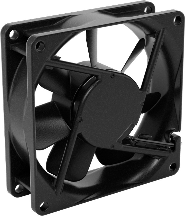 Düşük Gerilim Ekipman Soğutma Fanı, 12 V DC, Kablolu, 3,15 inç Kare x 1 inç Derinlik Toplam, 46 CFM