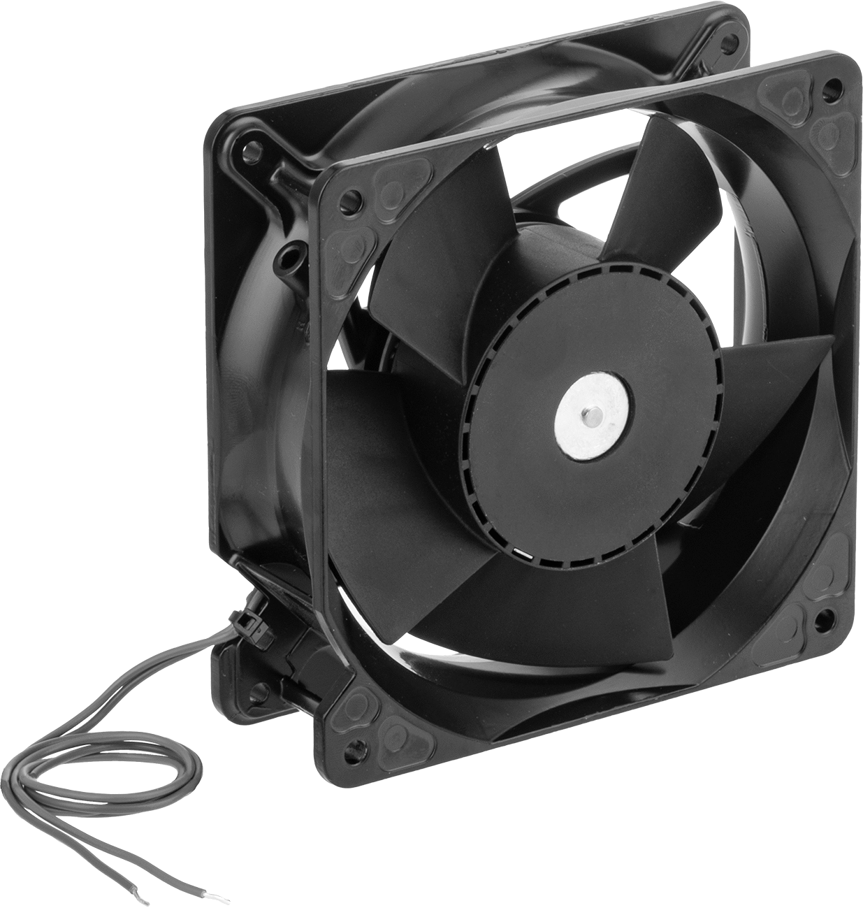 Düşük Gerilim Ekipman Soğutma Fanı, 12 V DC, Kablolu, 4,69 inç Kare x 1,5 inç Derinlik Toplam, 205 CFM