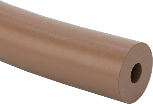 Alev Geciktirici Yumuşak Silikon Kauçuk Boru, Hava ve Su için, Opak Kahverengi, 1/8" ID, 3/8" OD