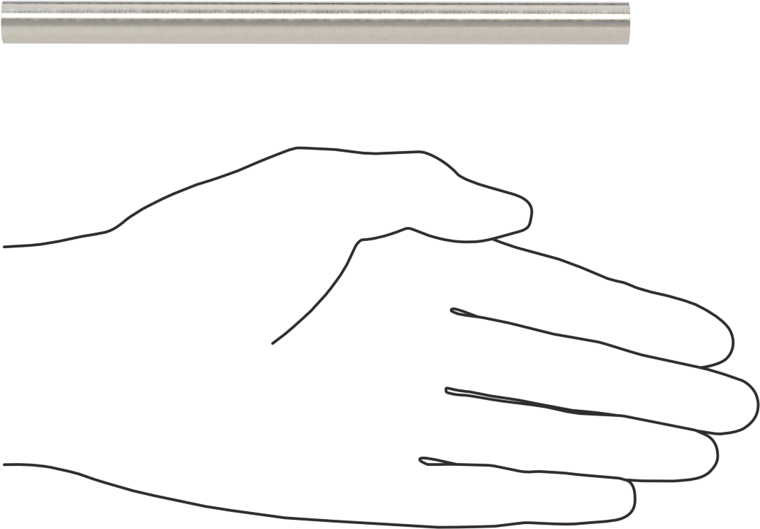 Standart Cidarlı Dişsiz Kaynaklı Boru, 304/304L Paslanmaz Çelik, 1/8 Boru Boyutu, 6 inç Uzunluk