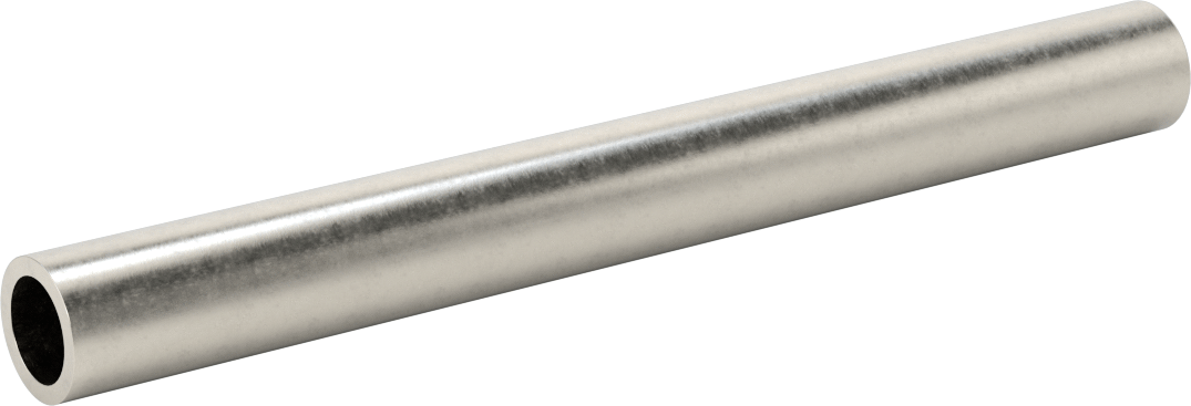 Standart Cidarlı Dişsiz Kaynaklı Boru, 304/304L Paslanmaz Çelik, 1/2 Boru Boyutu, 8" Uzunluk