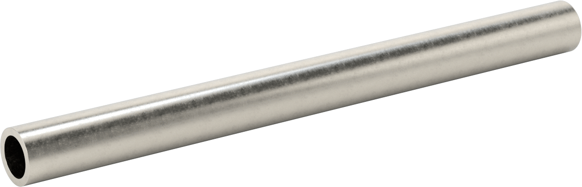 Standart Cidarlı Dişsiz Kaynaklı Boru, 304/304L Paslanmaz Çelik, 1/2 Boru Boyutu, 10" Uzunluk