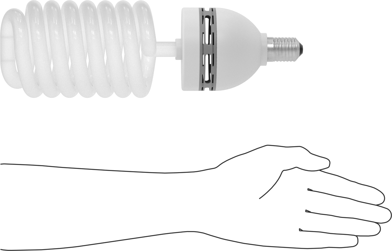Vidalı Orta Boy Tabanlı Ampul, Spiral, 500 W Eşdeğer Akkor, 6500K, 6400 Lumens