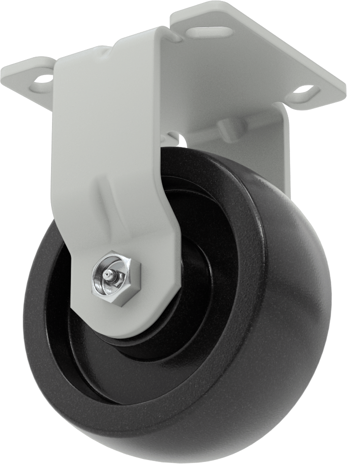 Ekonomik Mauler Tekerlek, 4-1/2 inç x 4 inç montaj plakası ile, Rigid, 5" Çaplı Polipropilen Tekerlek