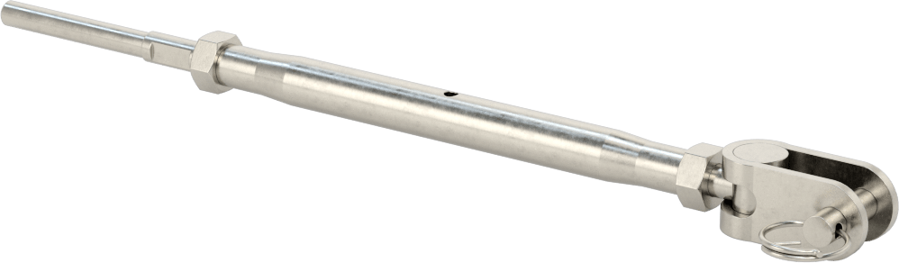 Kapalı Gövdeli Çatal-Tel Halat Gerdirme, Kaldırma Amaçlı Değildir, 1/8" Çaplı Tel Halat için