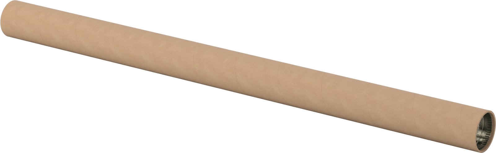 Presli Uç Kapaklı Yuvarlak Nakliye Tüpü, 3-1/4" ID, 51" İç Uzunluk