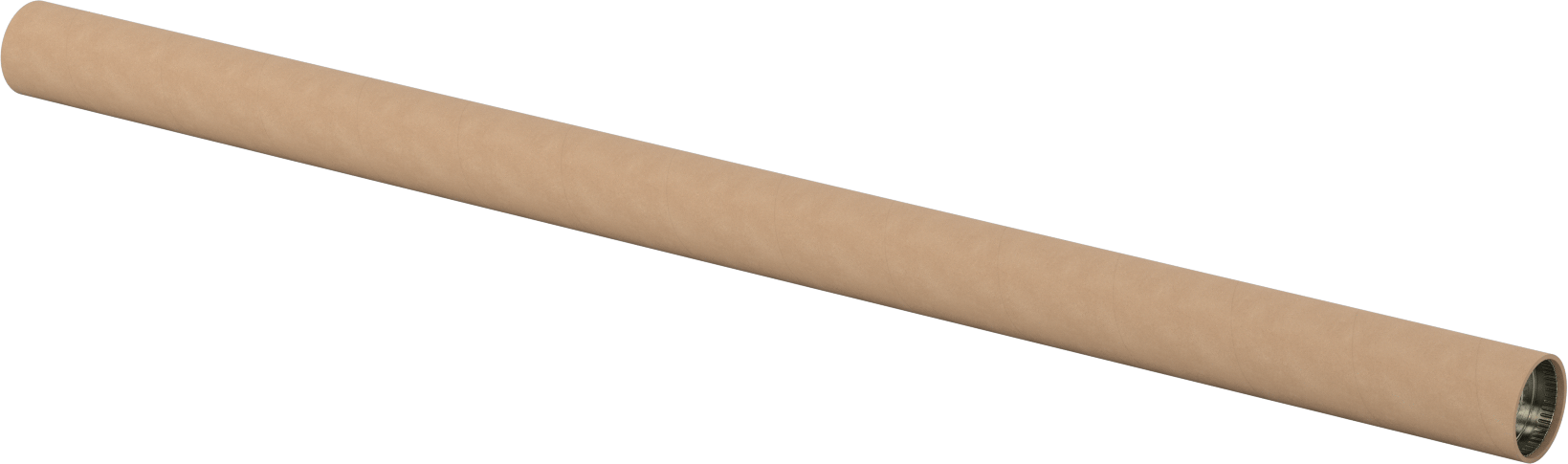 Presli Uç Kapaklı Yuvarlak Nakliye Tüpü, 3-1/4" ID, 63" İç Uzunluk