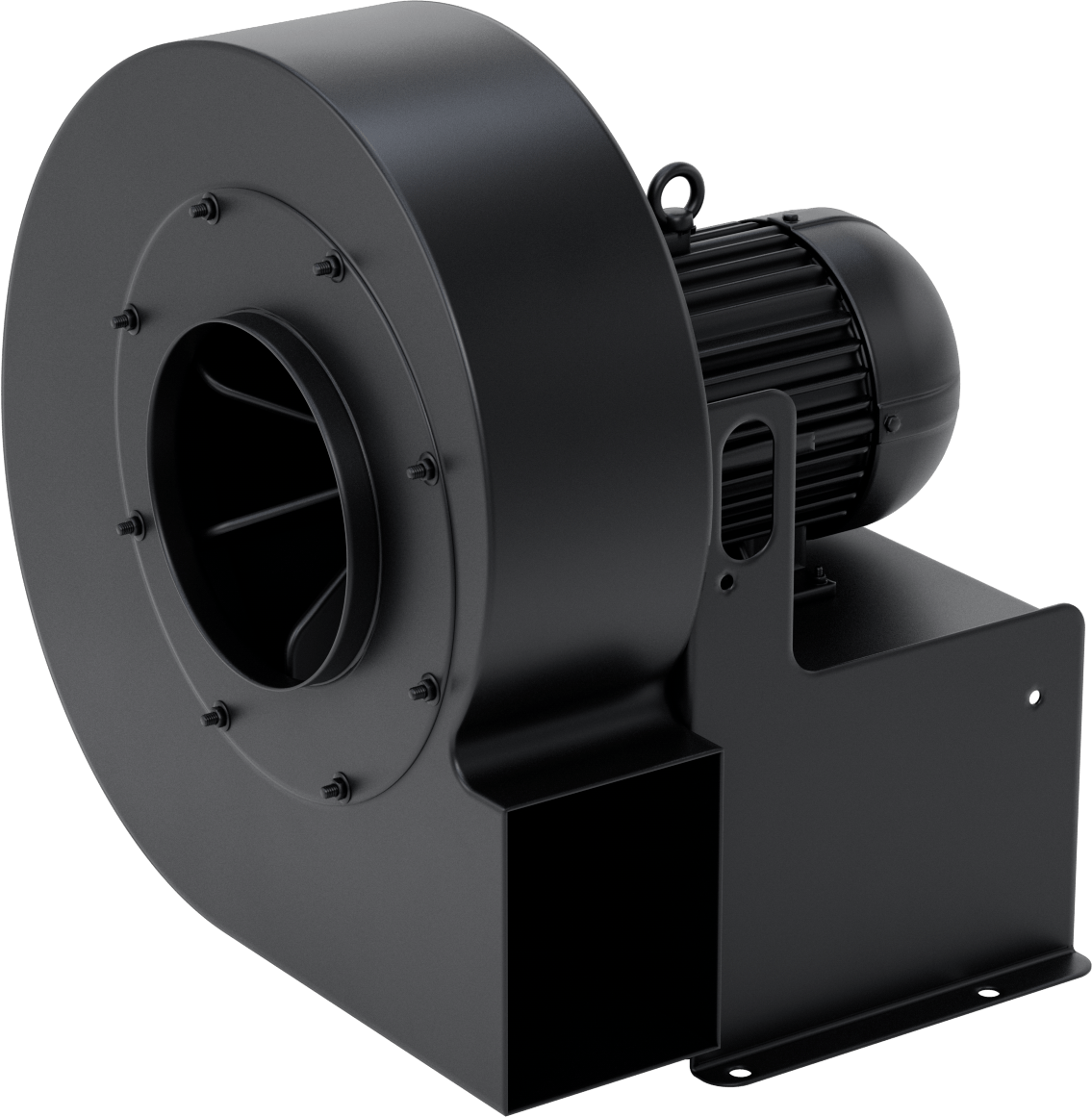 Yüksek Çıkışlı Üfleyici, Dikdörtgen Priz, Kapalı Motor, 230/460V AC, 5 hp