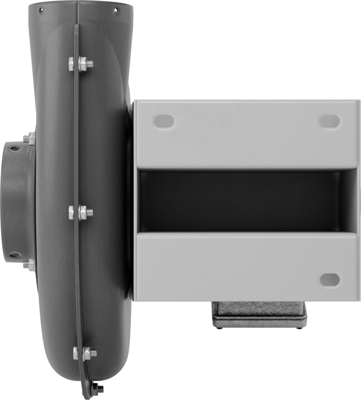 Yüksek Çıkışlı Üfleyici, Yuvarlak Çıkış, Tamamen Kapalı, 120/230V AC, 1/3 hp