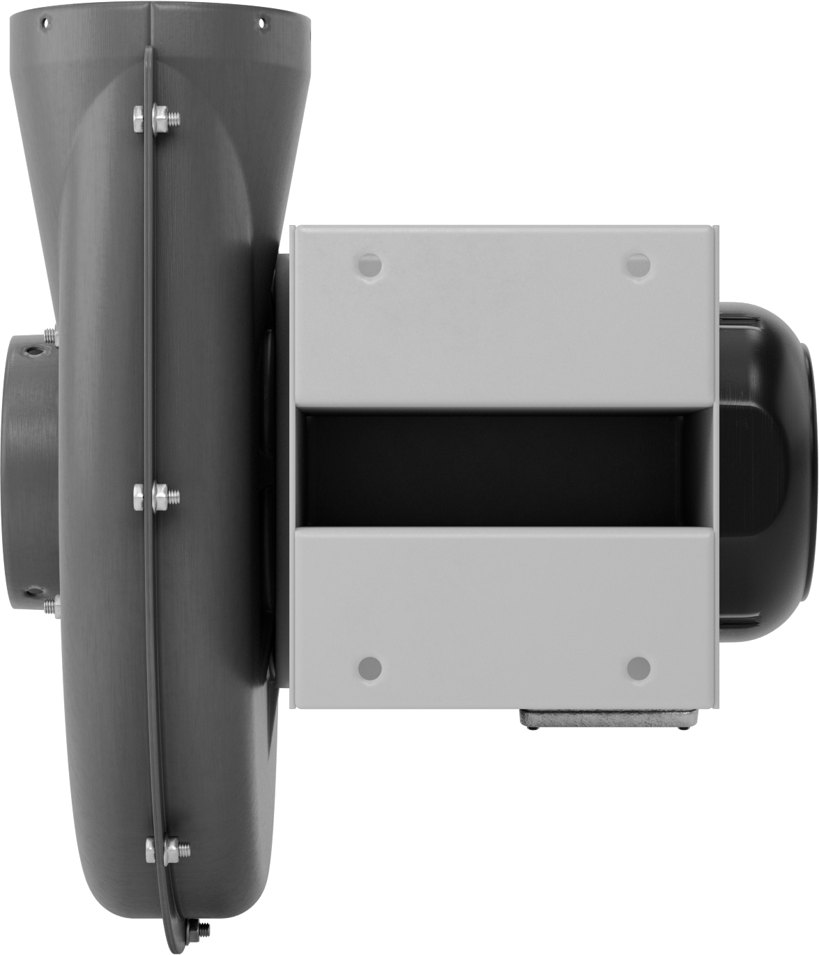 Yüksek Çıkışlı Üfleyici, Yuvarlak Çıkış, Tamamen Kapalı, 120/230V AC, 1 hp