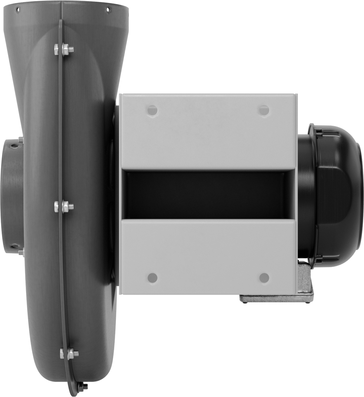 Yüksek Çıkışlı Üfleyici, Yuvarlak Çıkış, Tamamen Kapalı, 120/230V AC, 2 hp