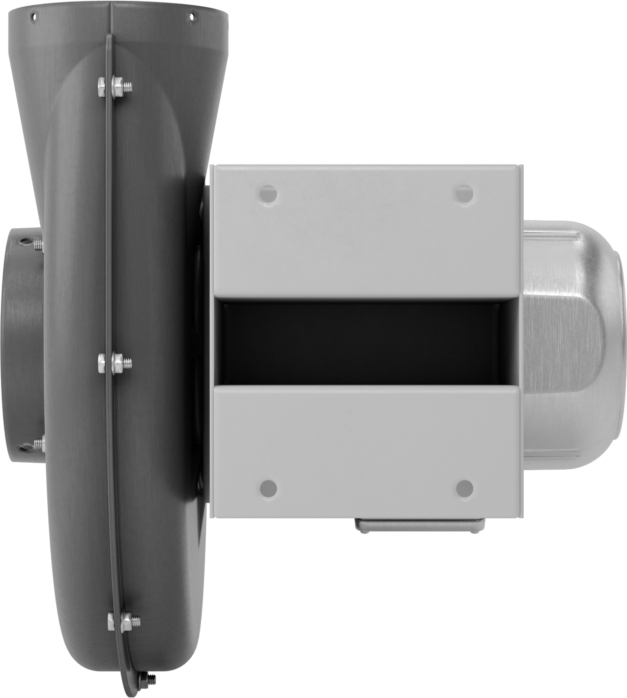 Yüksek Çıkışlı Üfleyici, Yuvarlak Çıkış, Tamamen Kapalı, 230/460V AC, 2 hp