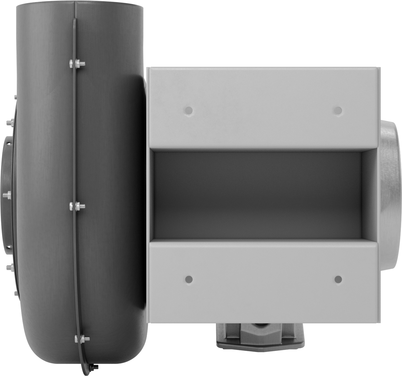 Yüksek Çıkışlı Üfleyici, Yuvarlak Çıkış, Tamamen Kapalı, 230/460V AC, 7 1/2 hp