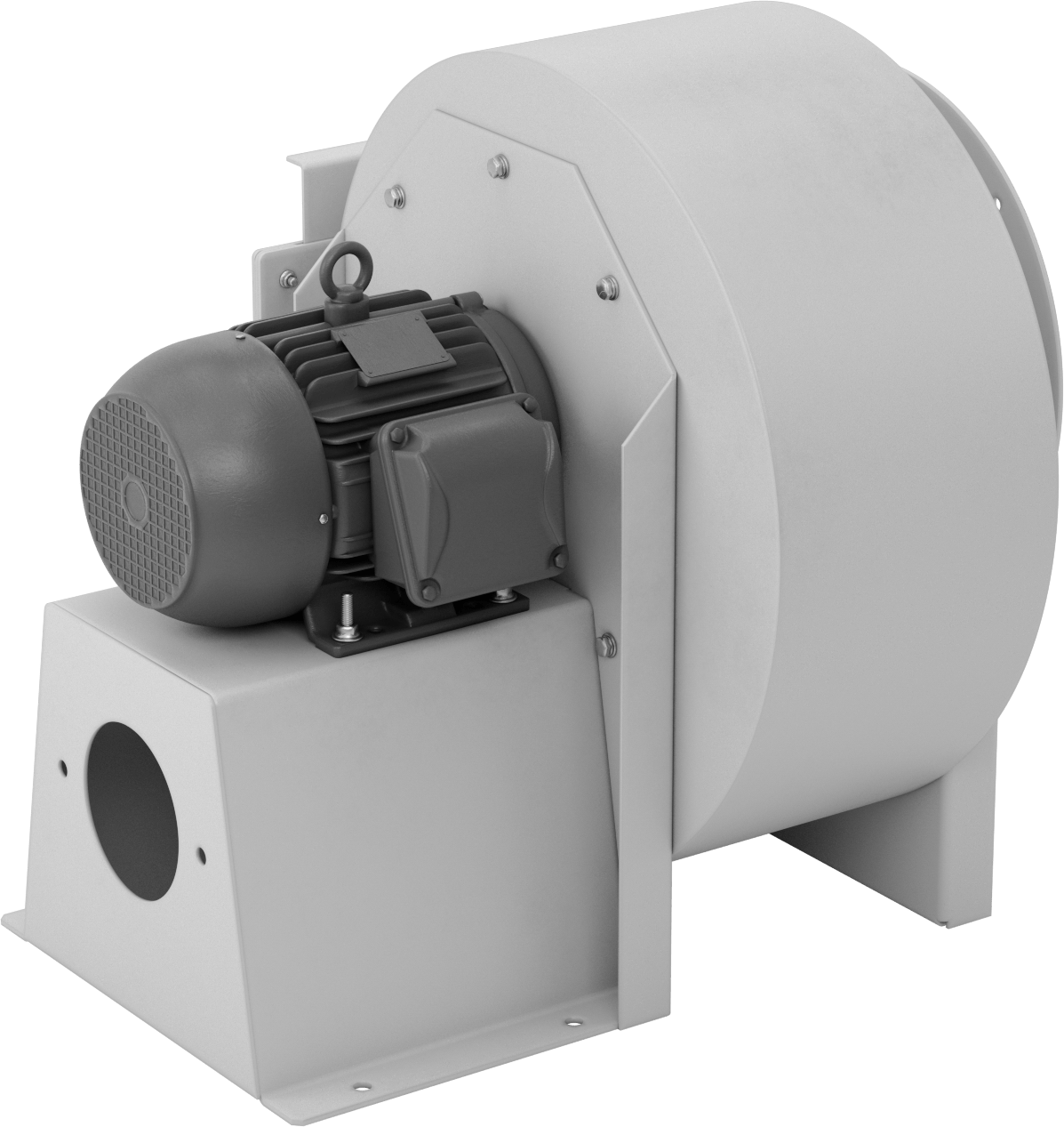 Yüksek Çıkışlı Üfleyici, Dikdörtgen Priz, Kapalı Motor, 230/460V AC, 5 hp