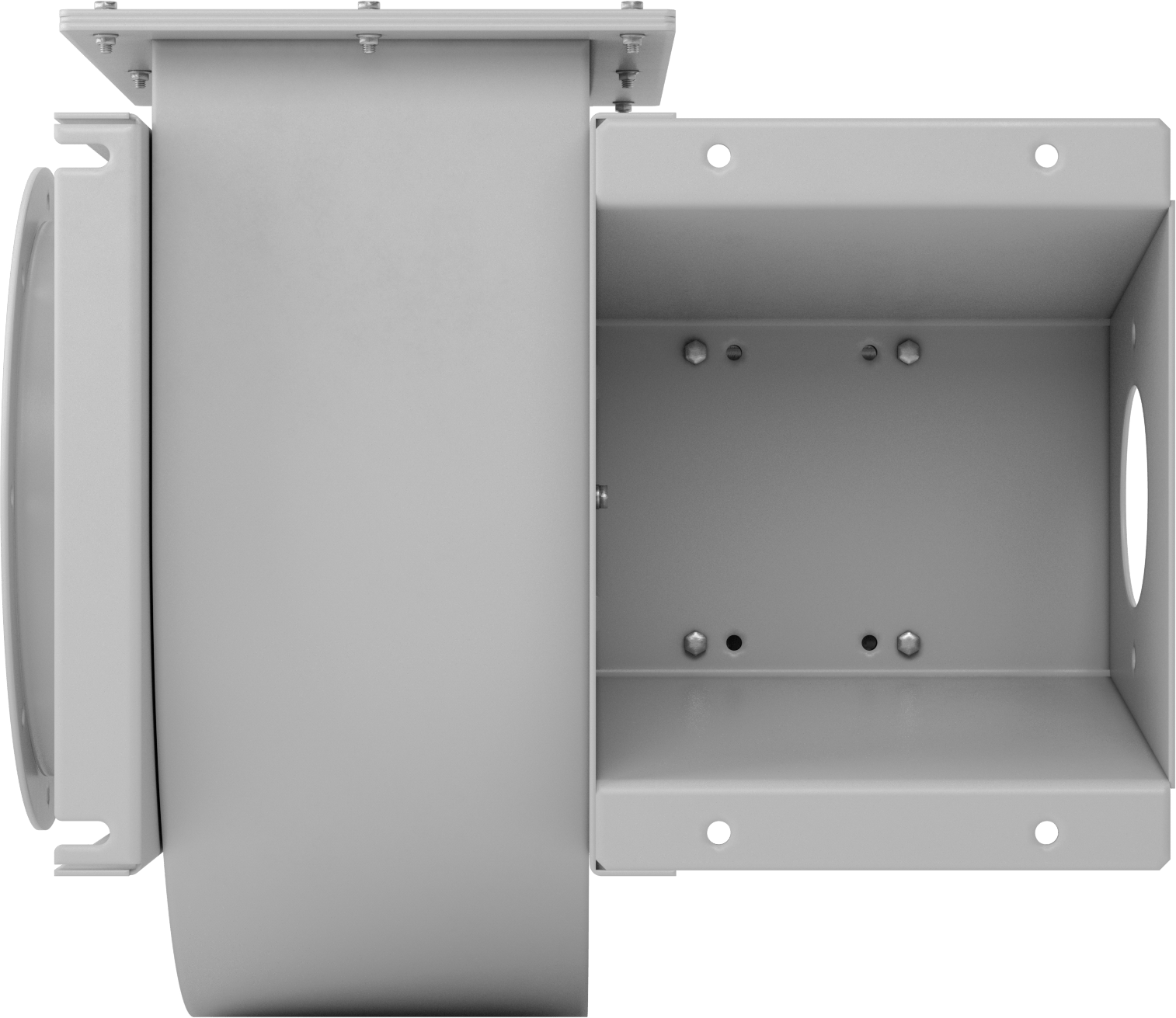 Yüksek Çıkışlı Üfleyici, Dikdörtgen Priz, Kapalı Motor, 230/460V AC, 5 hp