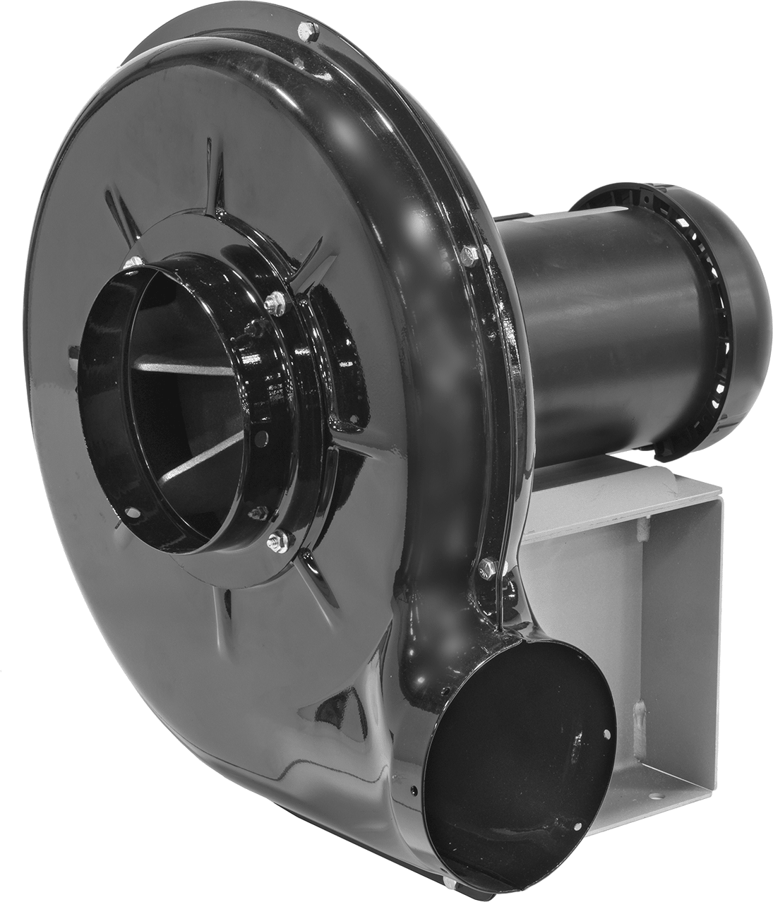 Yüksek Çıkışlı Üfleyici, Yuvarlak Çıkış, Tamamen Kapalı, 230/460V AC, 1/3 hp