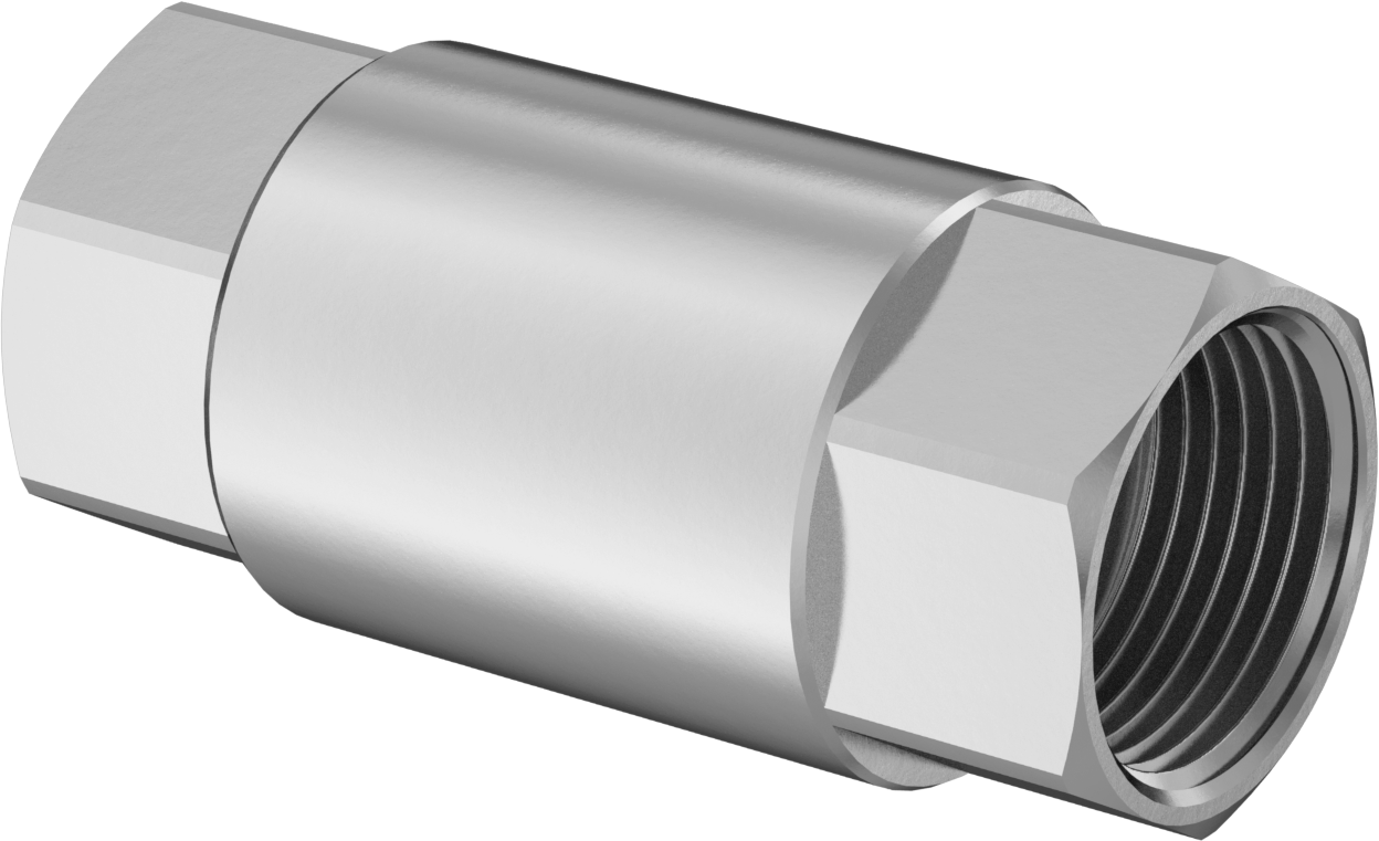 316 Paslanmaz Çelik Dişli Çek Valf, 316 Paslanmaz Çelik Yaylı Piston ile, 1 BSPP Dişi