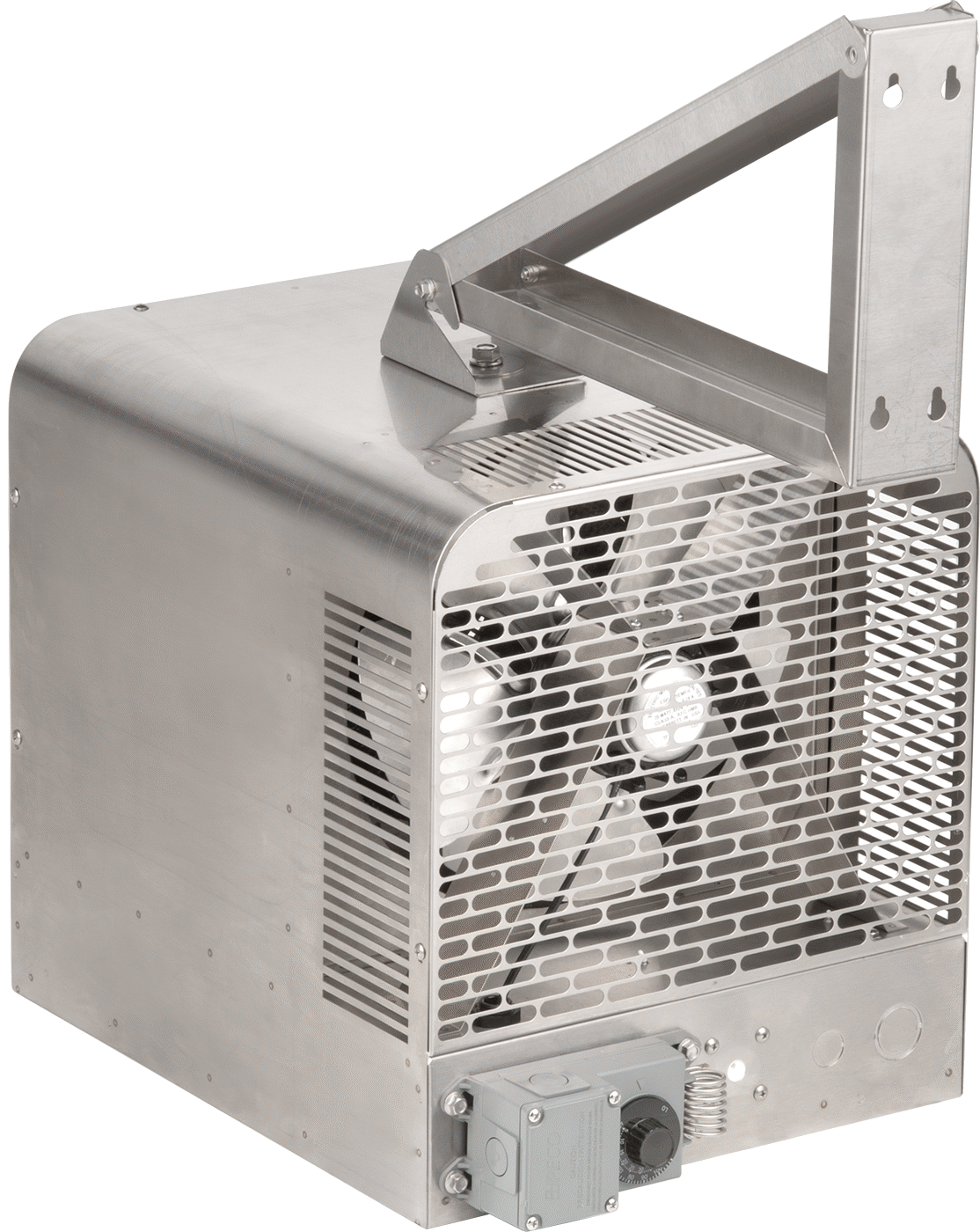 Yıkanabilir Geniş Alan Elektrikli Isıtıcı, Tavan ve Duvar Montajı, 480V AC, 34100 Btu/hr.