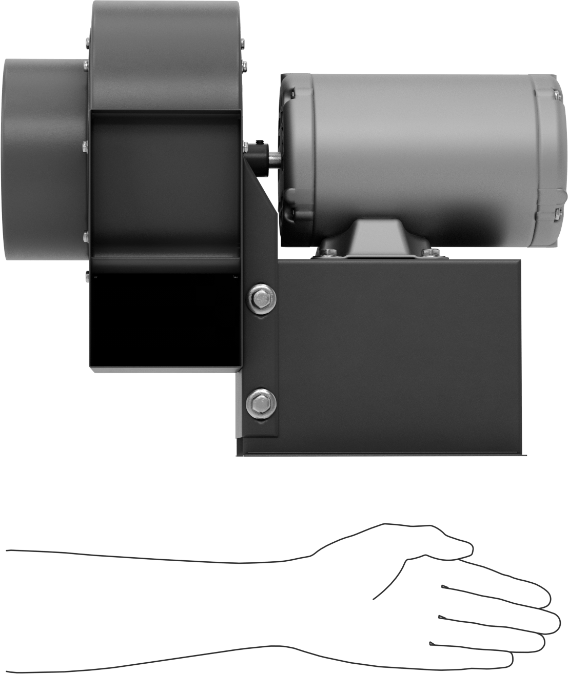 Üfleyici, 120/230V AC, 1/4 hp