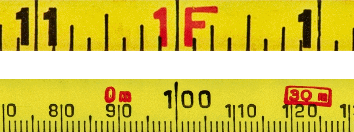 Kaplamalı Çelik Bıçaklı Uzun Şerit Metre, 100 Fit/30 M Uzunluk, Vinil Kaplı Metal Kasa