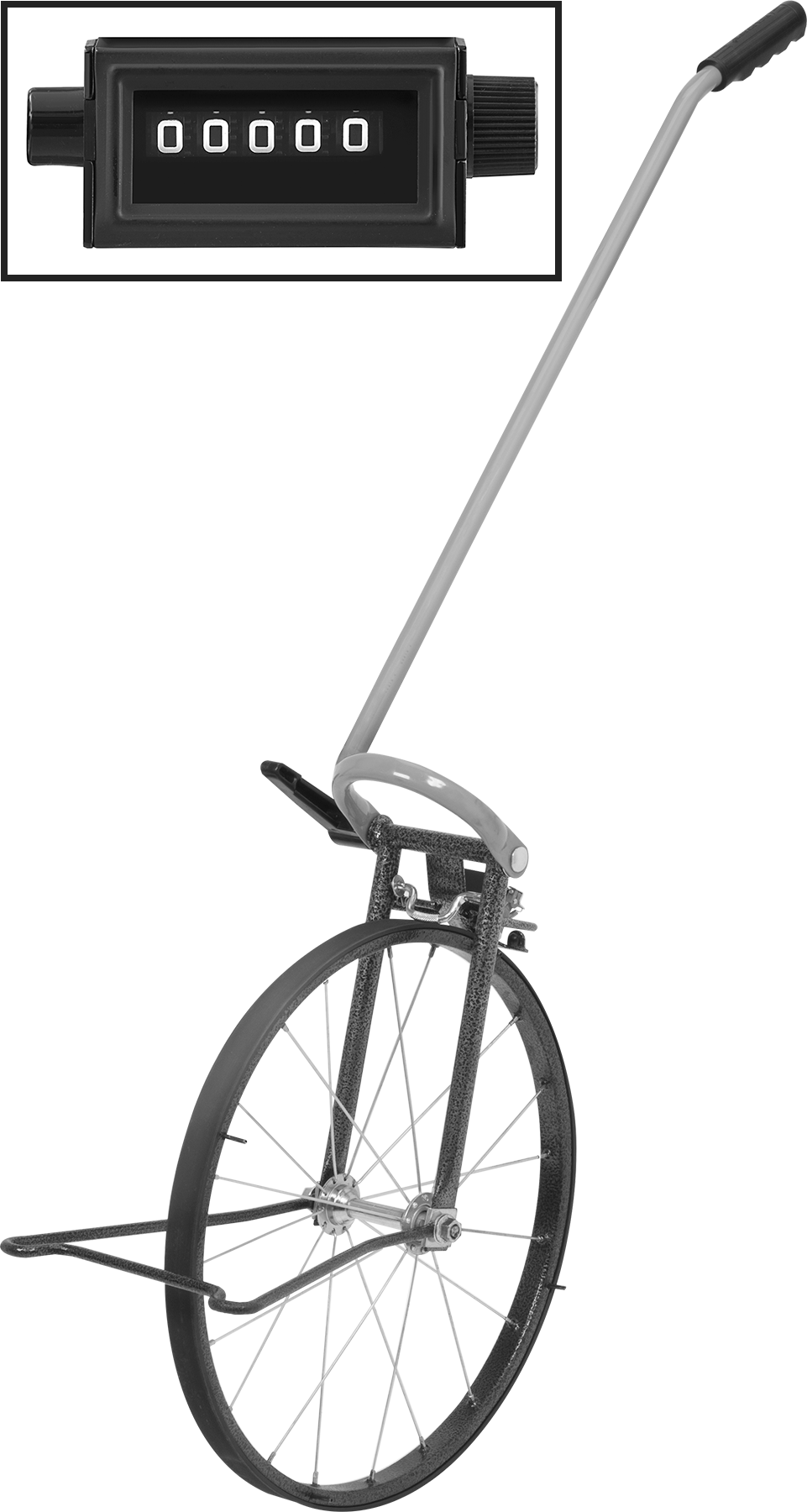 Ölçüm Tekerleği, Ayaklar için, Analog Ekran, 15-1/2" Çaplı Çelik Tekerlek