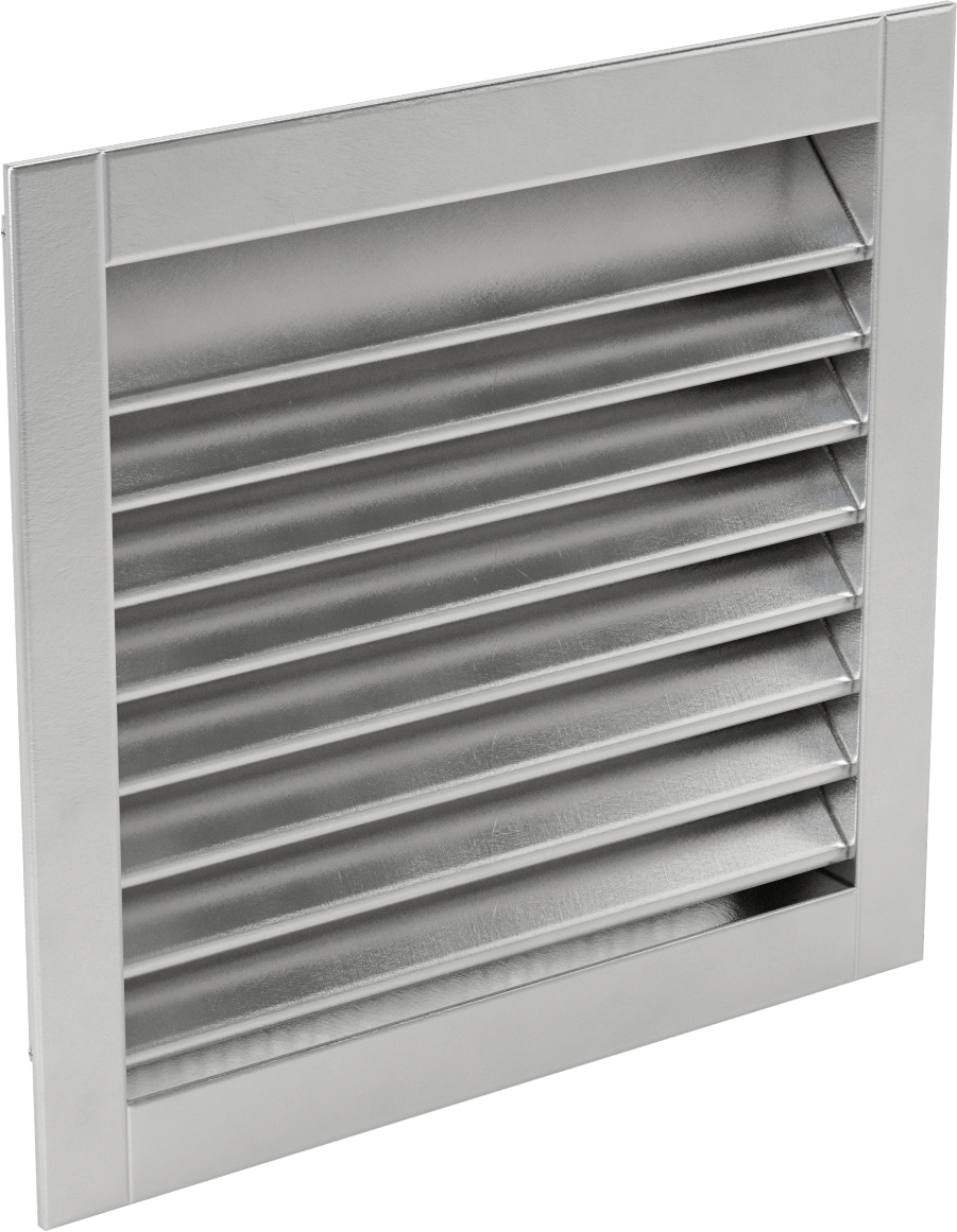 Blok ve Tuğla Duvarlar için Sabit Kanatlı Panjur, 8-5/8“ Genişlik x 8” Yükseklik Açıklığı için