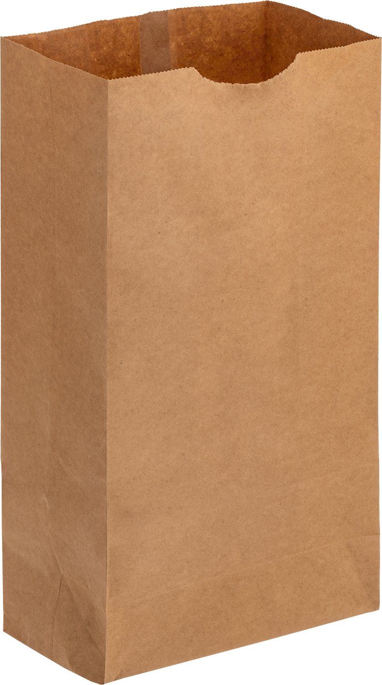 Düz Tabanlı Kağıt Torbalar, 5“ Genişlik x 11” Yükseklik x 3" Derinlik