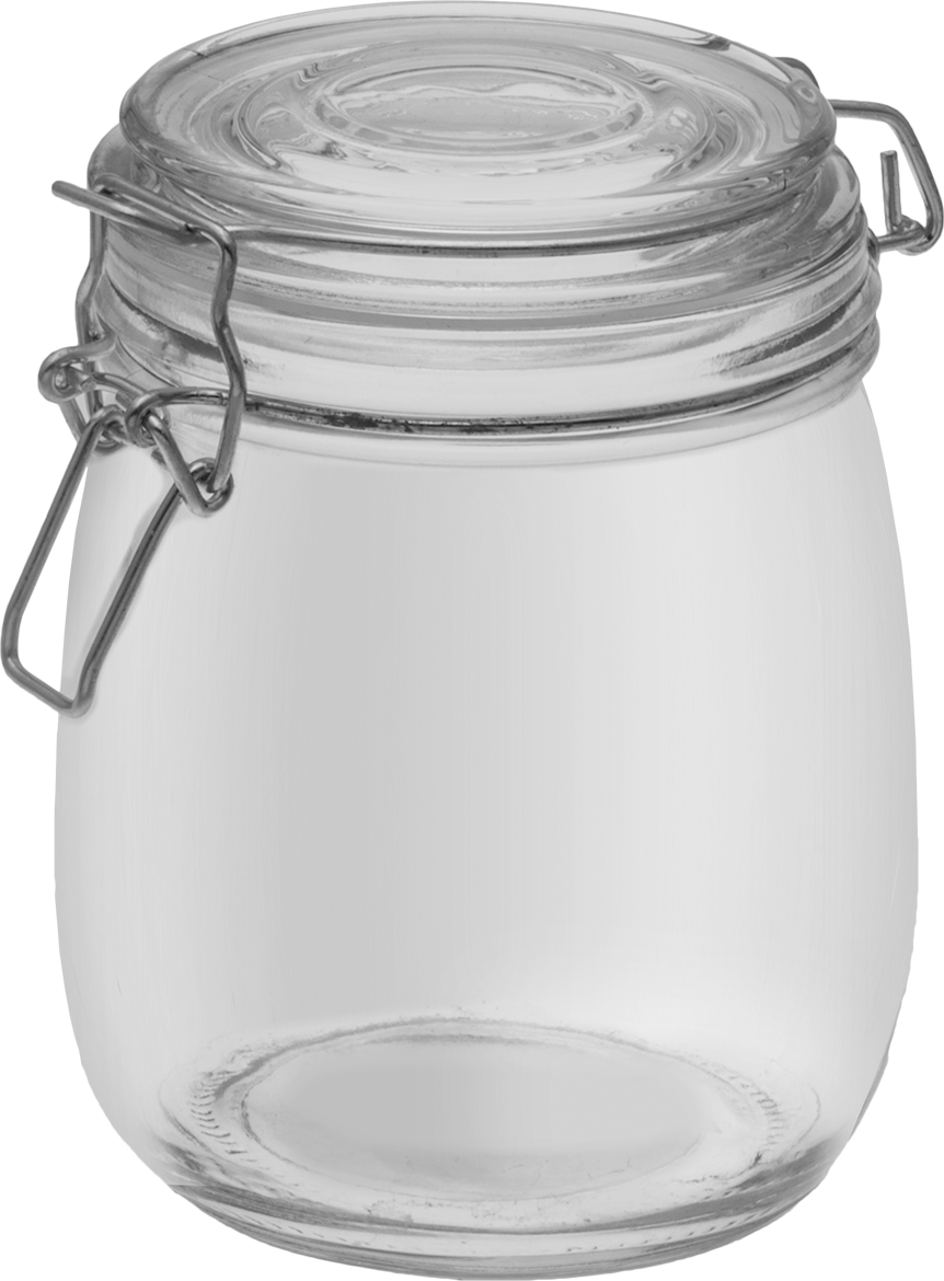 Kilitli Kapaklı Cam Kavanoz, 26 FL oz/775 ml Kapasite
