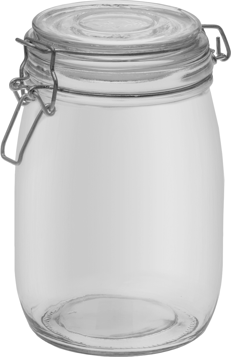Kilitli Kapaklı Cam Kavanoz, 35 FL oz/1025 ml Kapasite
