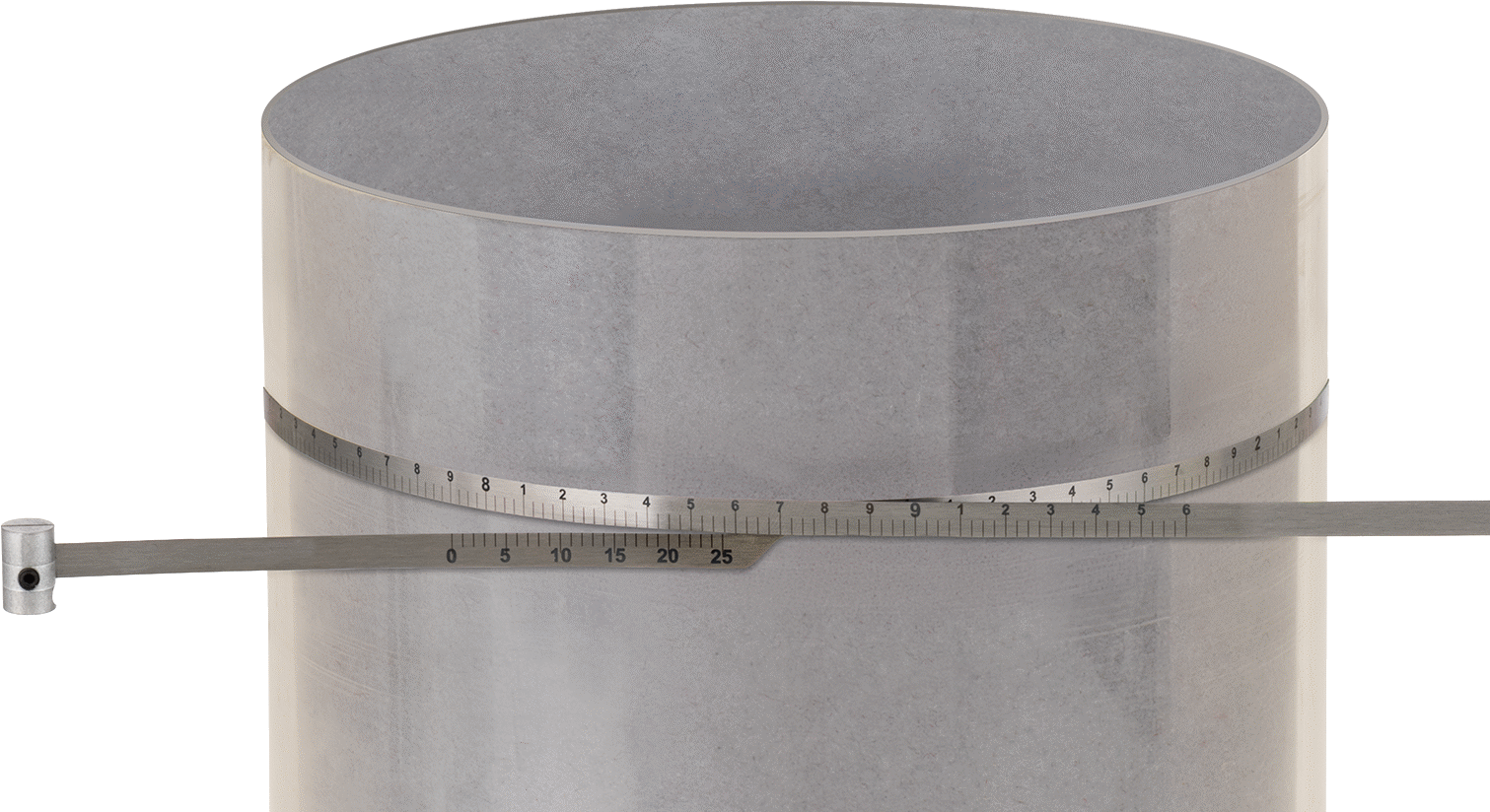 Kalibrasyon Sertifikalı Vernier Ölçekli Mezura, Gümüş Çelik Bıçak, 3/4“ ila 9” Çap Ölçümü
