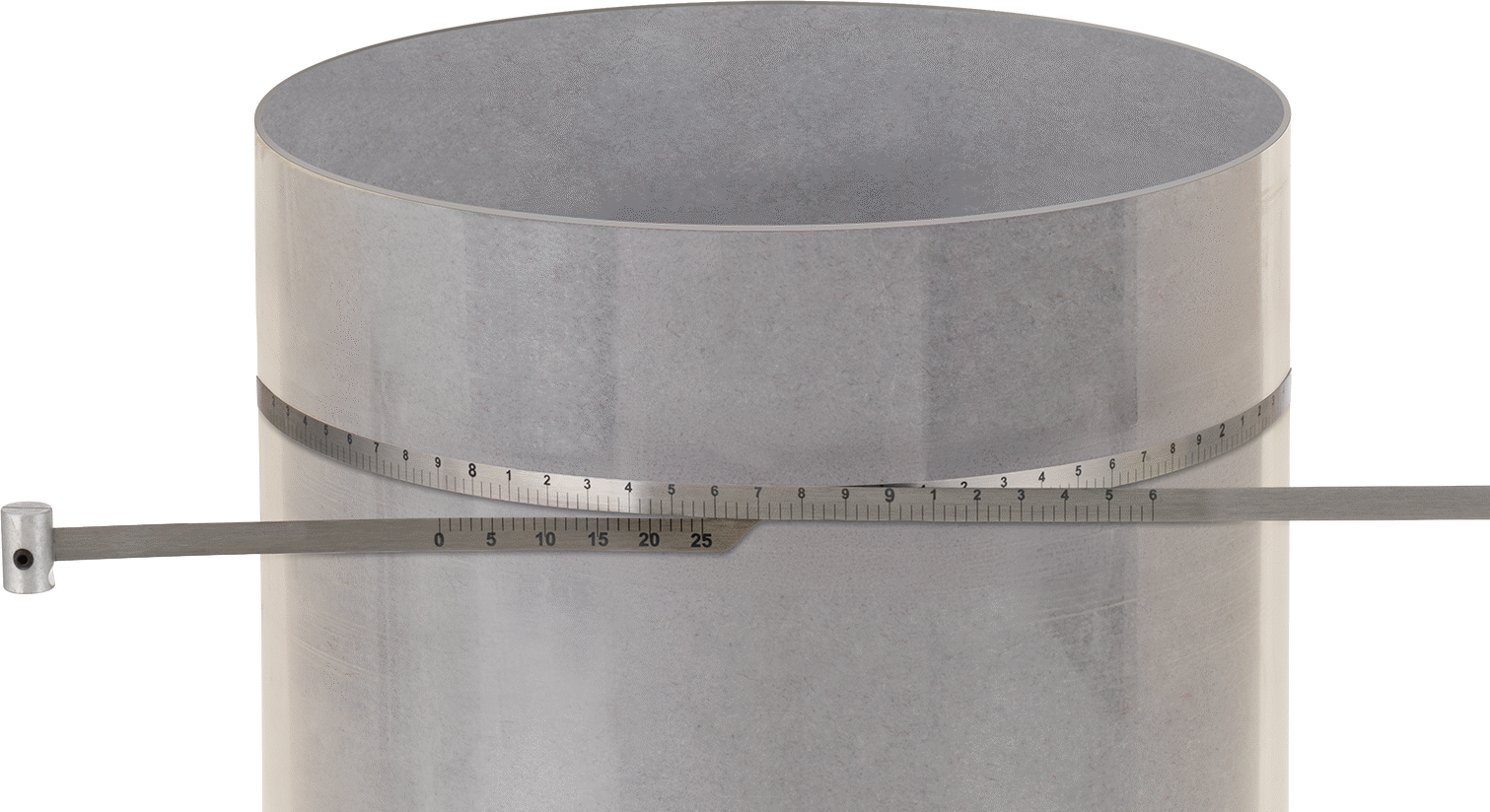 Kalibrasyon Sertifikalı Vernier Ölçekli Mezura, Gümüş Paslanmaz Çelik Bıçak, 3/4“ ila 9” Çap Ölçümü