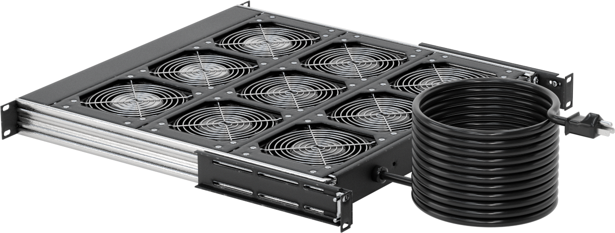 Muhafaza Soğutma Fan Tepsisi, 120V AC, 9 Fanlı