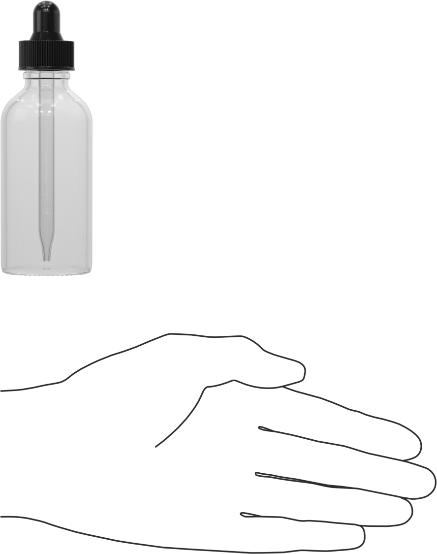 Damlalık Şişe, Şeffaf, 2 FL. oz./60 ml Kapasite, 0,25 ml Ölçekler