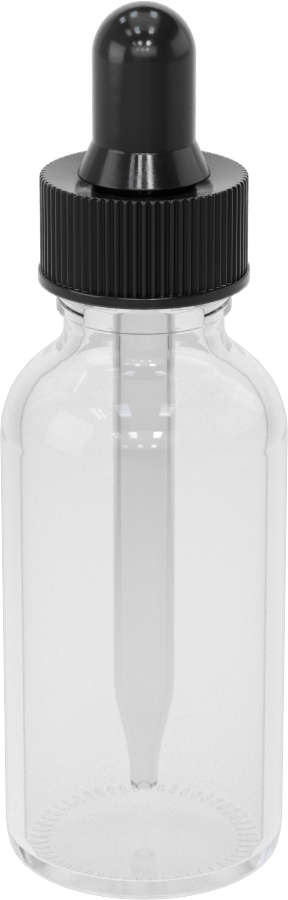 Damlalık Şişe, Şeffaf, 1 FL. oz./30 ml Kapasite