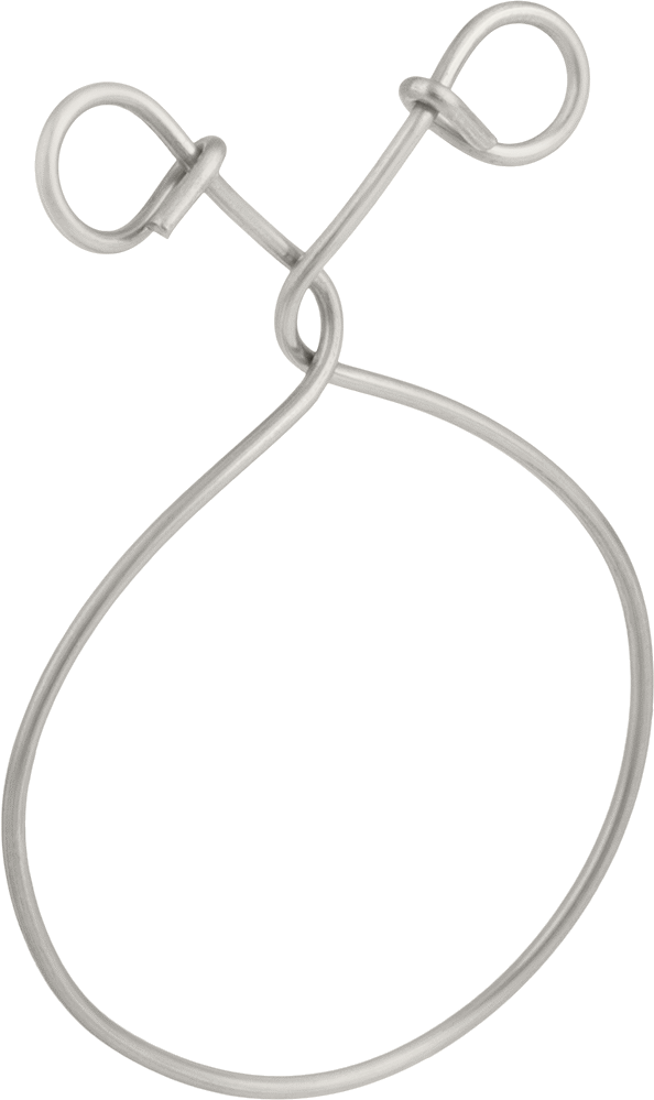 Çift Döngü Uçlu Bükümlü Bağ, 16 Gauge 304 Paslanmaz Çelik, 8" Toplam Uzunluk
