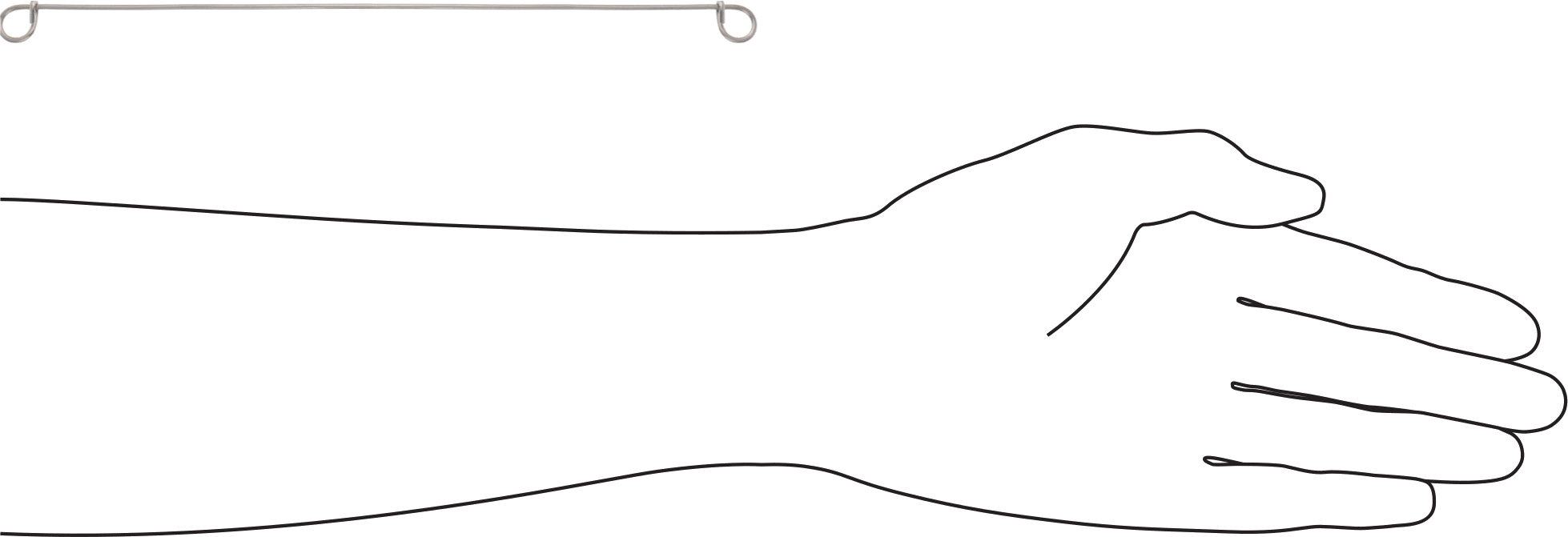 Çift Döngü Uçlu Bükümlü Bağ, 16 Gauge 304 Paslanmaz Çelik, 8" Toplam Uzunluk