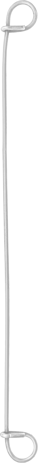 Çift Döngü Uçlu Bükümlü Bağ, 16 Gauge PVC Kaplı Çelik, 6" Toplam Uzunluk