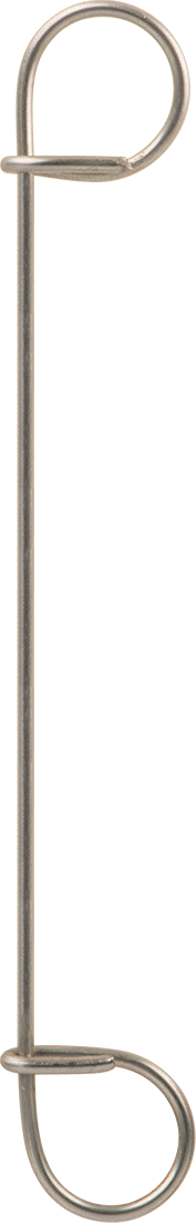Çift Döngü Uçlu Bükümlü Bağ, 16 Gauge 304 Paslanmaz Çelik, 3" Uzunluk