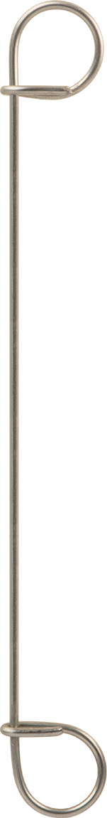Çift Döngü Uçlu Bükümlü Bağ, 16 Gauge 304 Paslanmaz Çelik, 4" Uzunluk