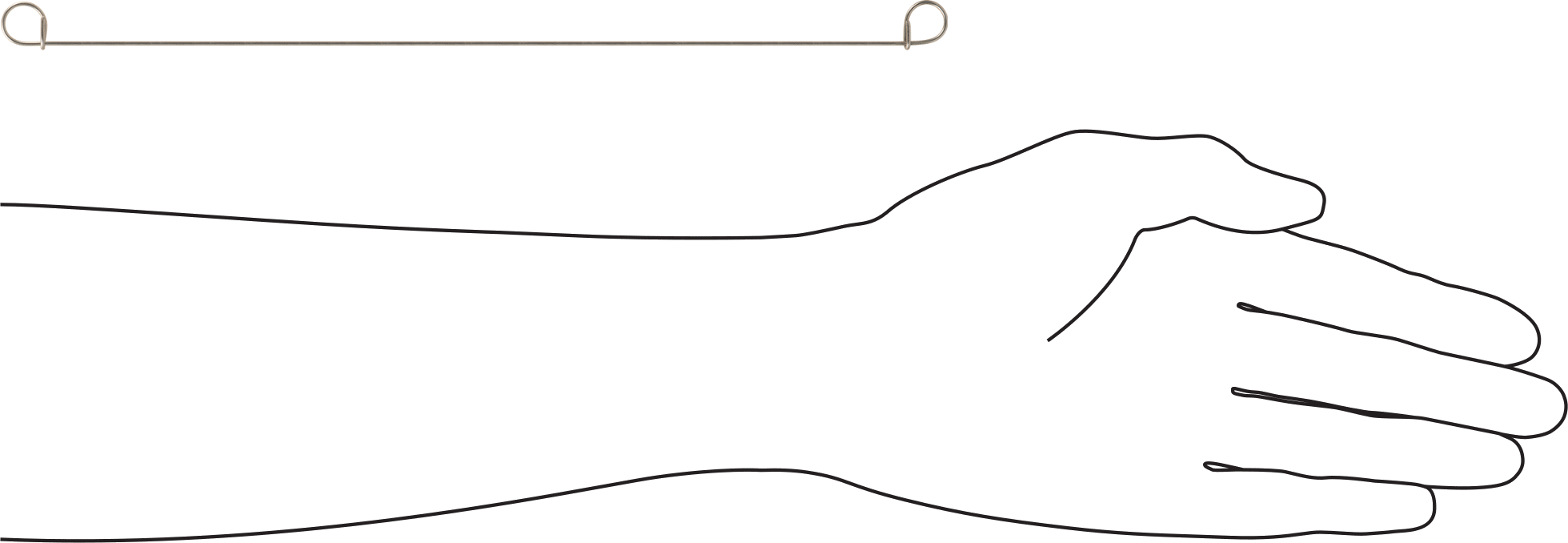 Çift Döngü Uçlu Bükümlü Bağ, 16 Gauge 304 Paslanmaz Çelik, 10" Uzunluk